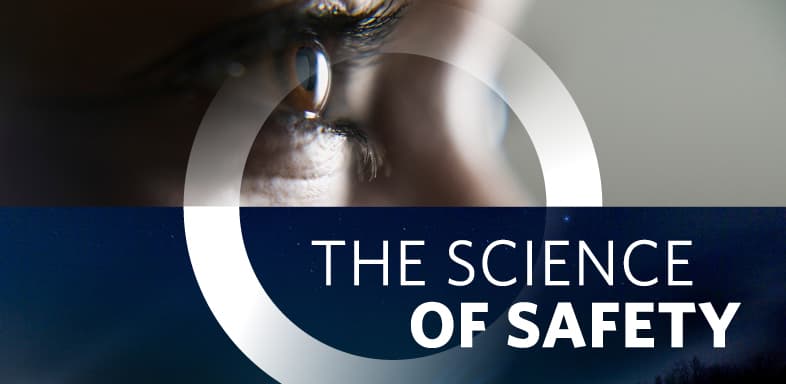 Side view of a lady's eye.