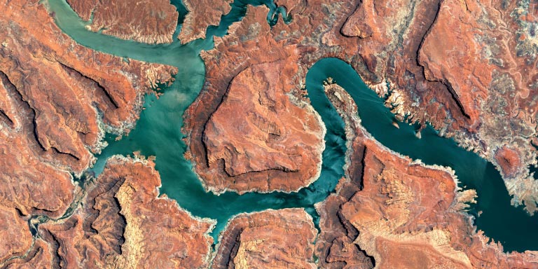 Aerial view of Colarado river.