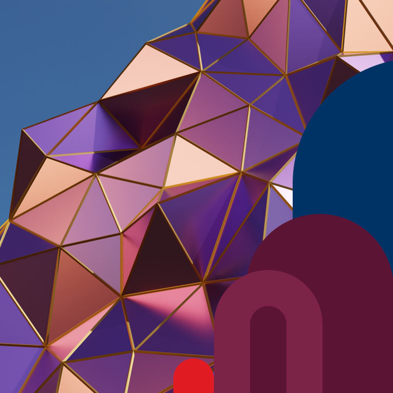 Contemporary and contracted-style geometric splicing patterns.