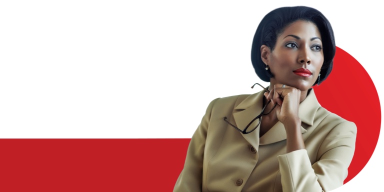 Woman resting her head on her hand while holding her eyeglasses