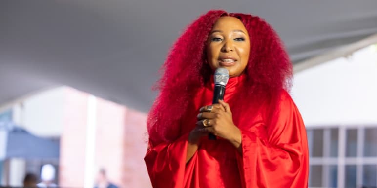 Rorisang Thandekiso, SA actress, musician and presenter and also the MC at the #ScienceOfSuccess Festival 2023.