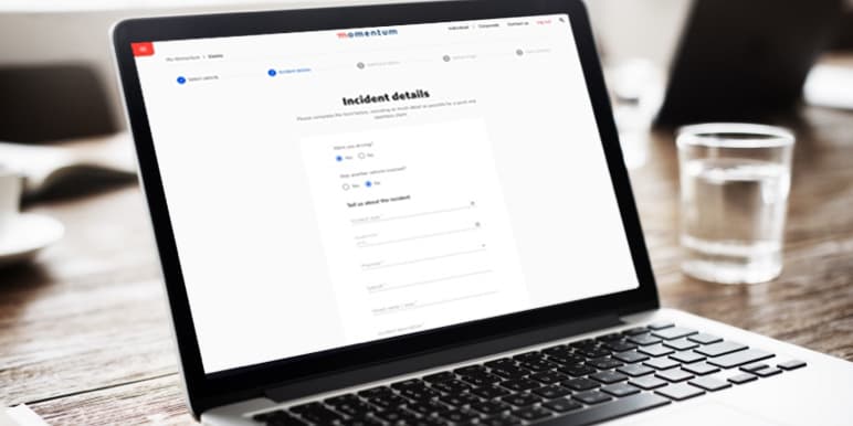 An open laptop displaying the Safety Returns self-service tools.